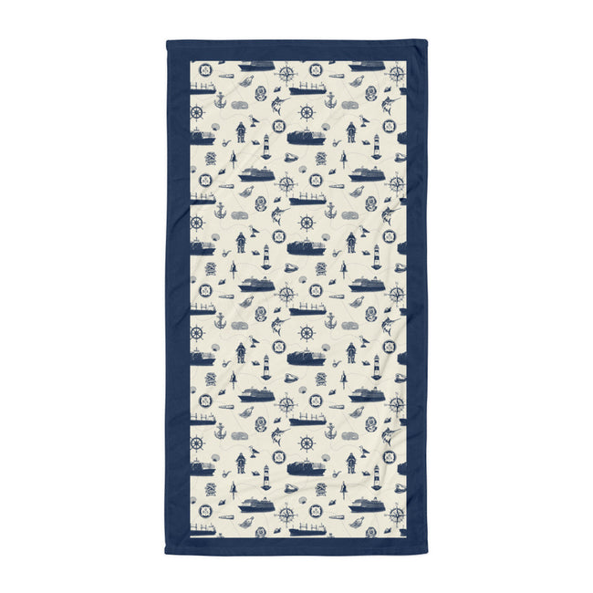 Luxury Cruise Beach Towel - navy Main Image