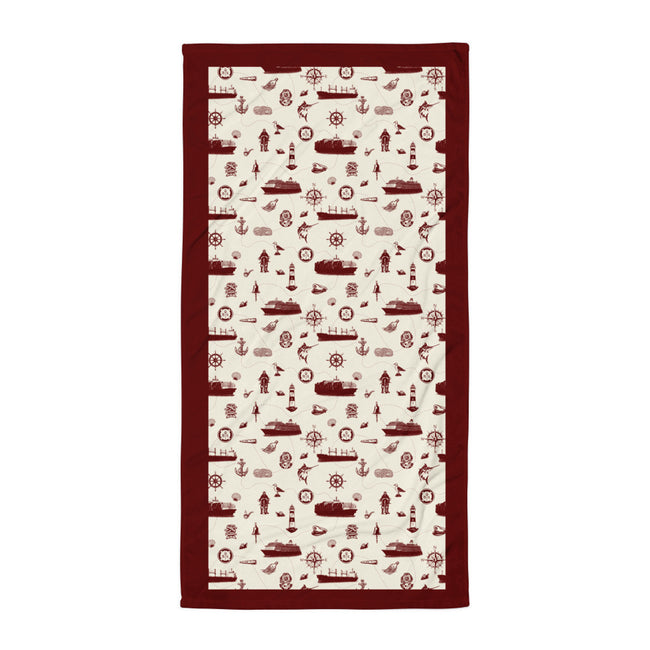 Luxury Cruise Beach Towel - Red Main Image