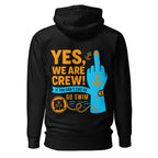 Crew hoodie featuring a bold middle finger design symbolizing crew attitude, dark humor, and unfiltered maritime work culture.