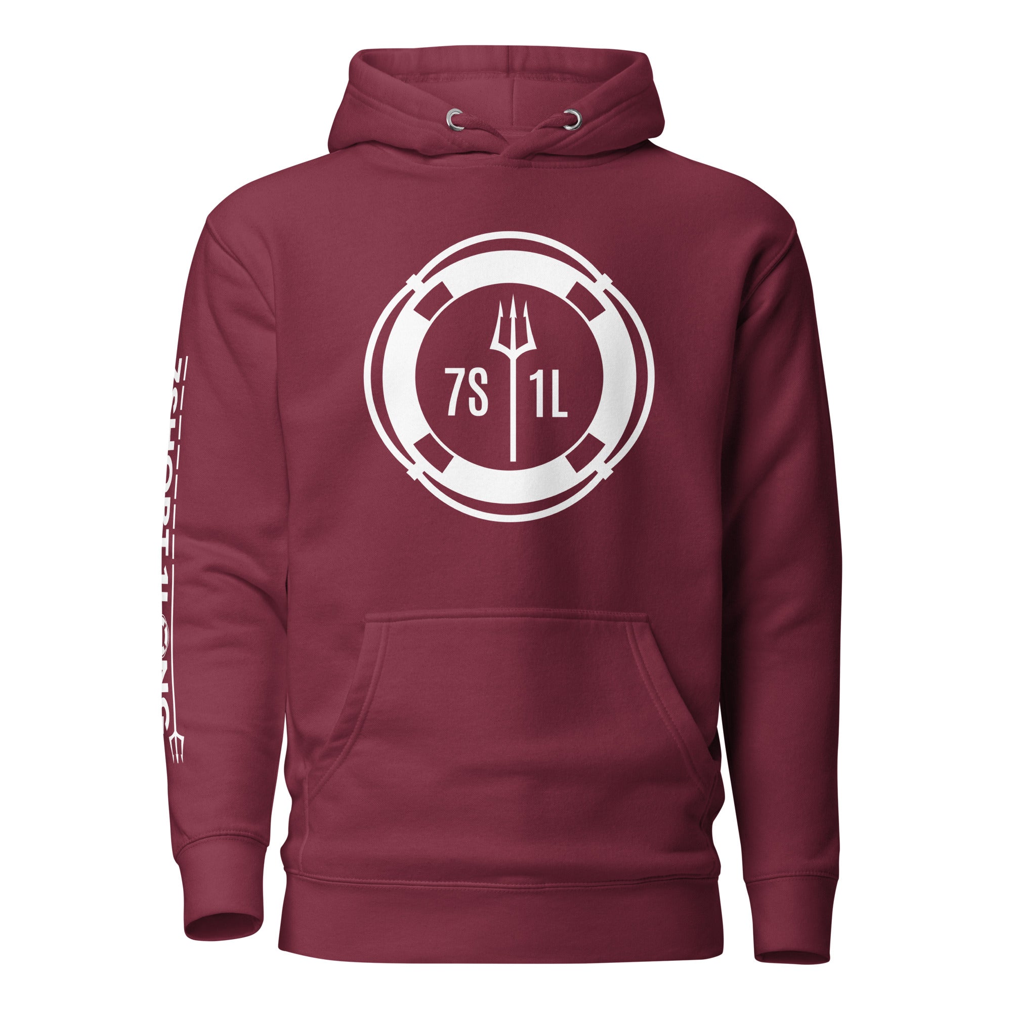 Hoodie with a clean maritime design symbolizing crew sign off, end of contract, disembarkation and the transition from ship to shore.