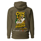 Crew hoodie featuring the phrase “Crew Love Is Sharing Banana,” symbolizing accountability, discipline, and inside shipboard crew culture.