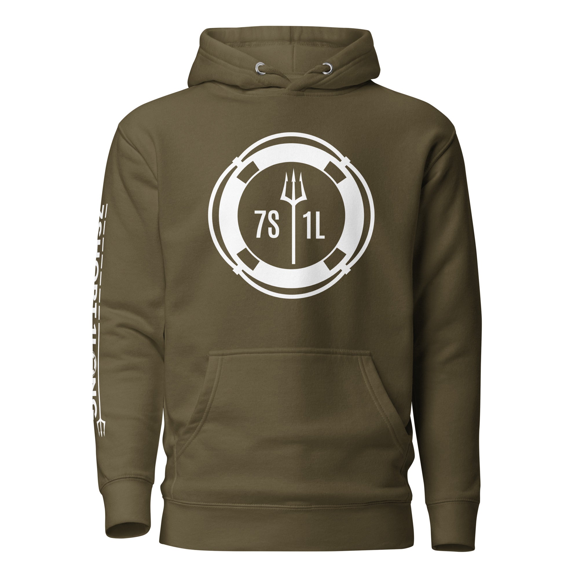 Hoodie with a clean maritime design symbolizing crew sign off, end of contract, disembarkation and the transition from ship to shore.