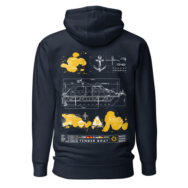 Tender Boat – Safety At Sea Hoodie Main Image