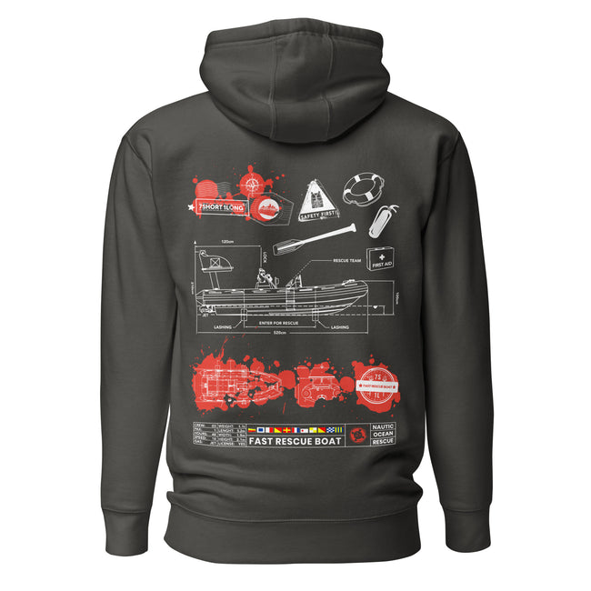 Fast Rescue Boat Safety At Sea Hoodie Main Image