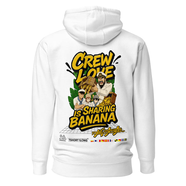 Crew Love Is Sharing Banana - Crew Hoodie Main Image