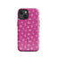 iPhone case with a pink background and white nautical maritime design 