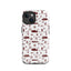 Luxury i phone case with red maritime pattern