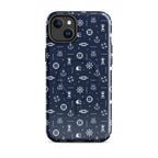 Phone case with nautical pattern on a white background