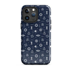 Phone case with nautical pattern on a white background