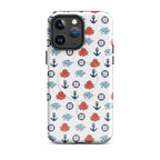 Cute Ocean Party iPhone Case throws playful ocean vibes into your day. With a sweet pattern of baby sharks and baby octopuses, plus some light nautical bits.