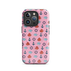 iphone case in pink with baby octopus and baby shark