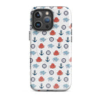 Cute Ocean Party iPhone Case throws playful ocean vibes into your day. With a sweet pattern of baby sharks and baby octopuses, plus some light nautical bits.