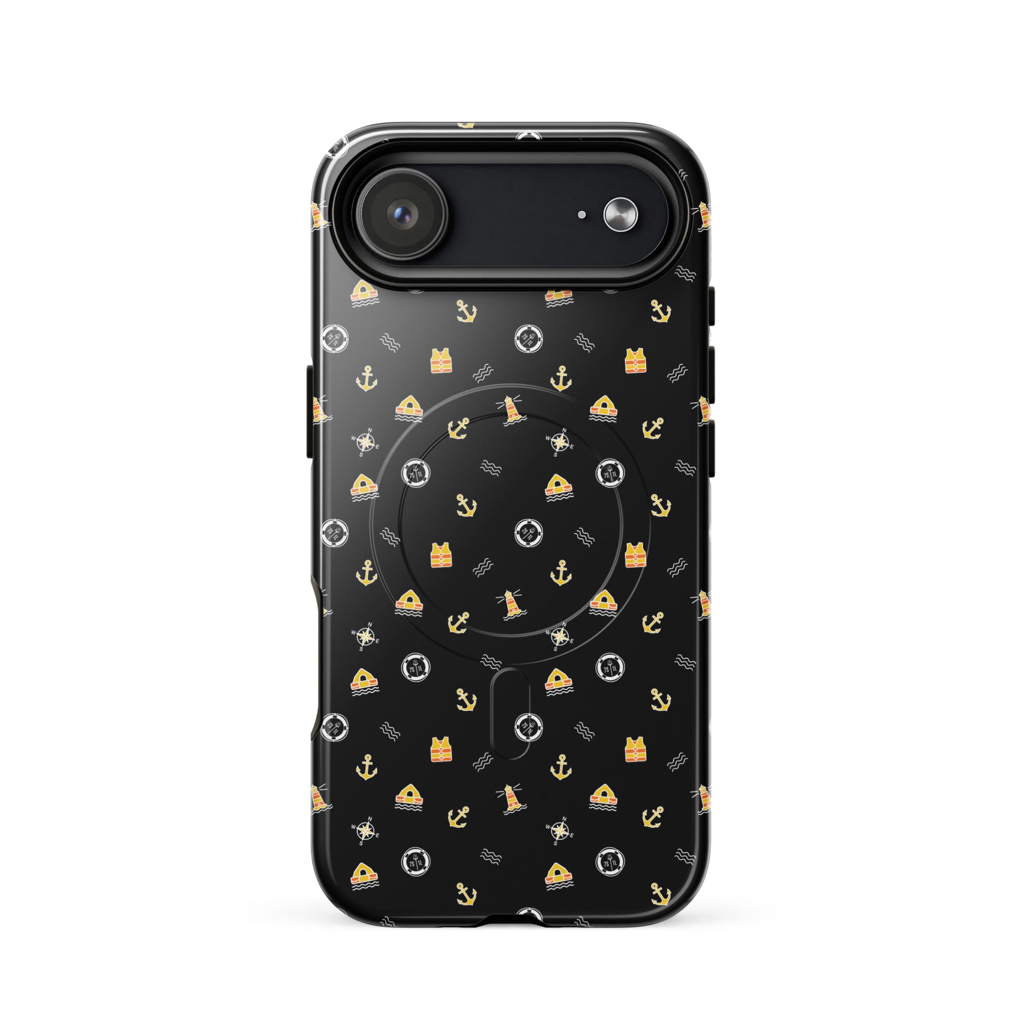 Phone case with a pattern of solas symbols