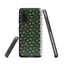 Green Samsung phone case with white anchor pattern 