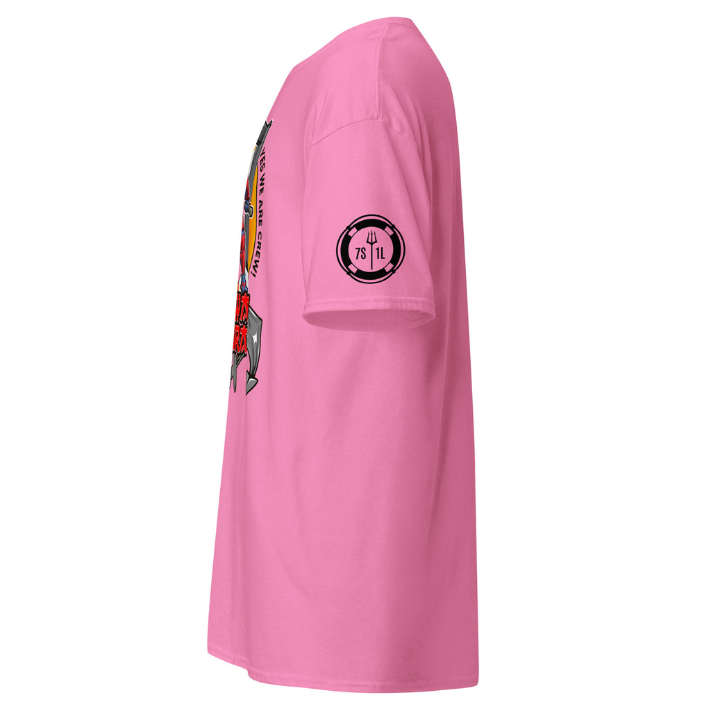 Maritime T-shirt with ShipSecurity design, representing security roleson onboard a ship including SSO, deputy security officer, security, and guards.