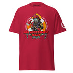 Maritime T-shirt with Fire Assessment Team design, representing onboard emergency response and ship fire brigade entering fire zones during emergencies.