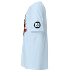 Maritime T-shirt with Fire Assessment Team design, representing onboard emergency response and ship fire brigade entering fire zones during emergencies.