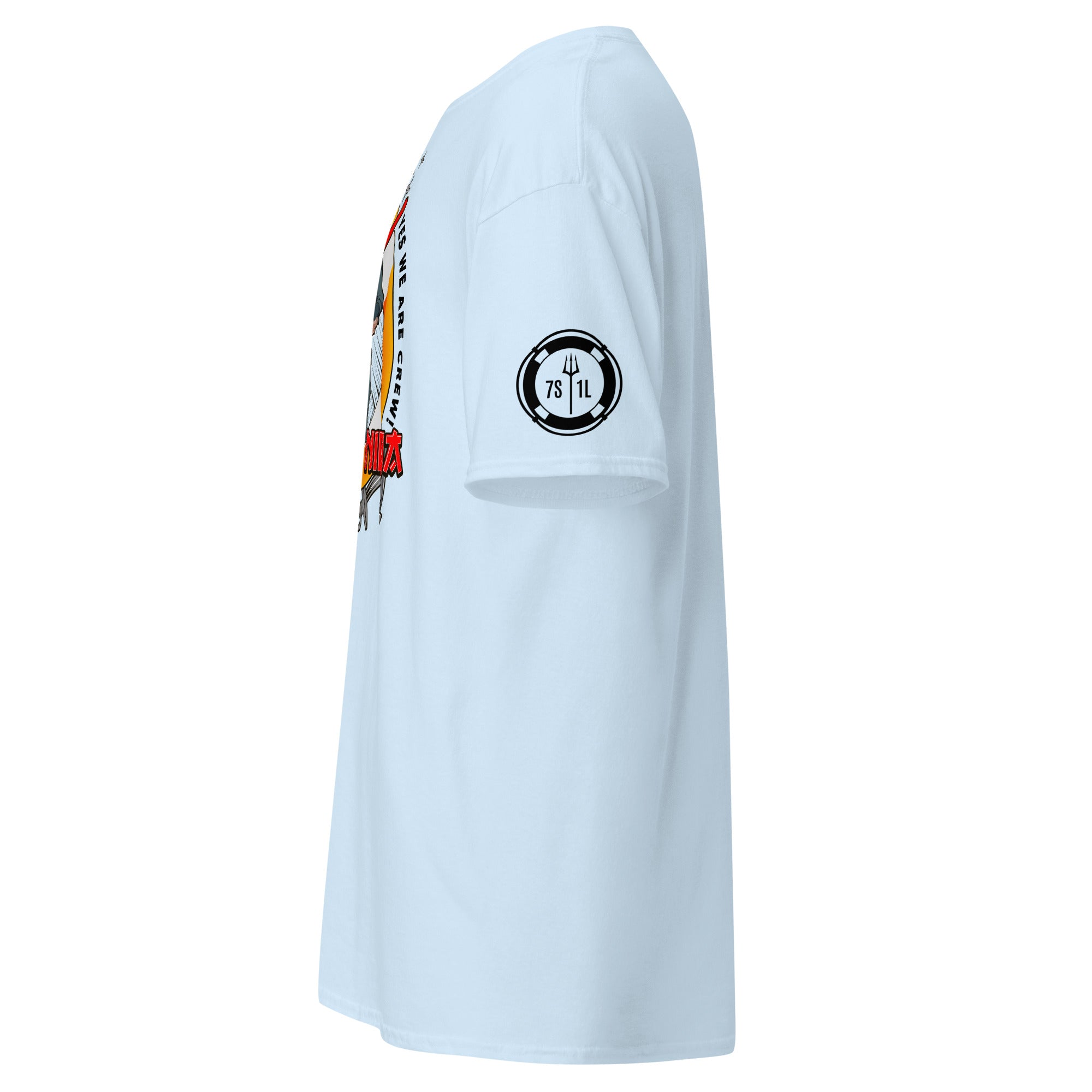 Maritime T-shirt with Galley Department “Galley Ninja” design, representing ship cooks and galley crew preparing meals to support crew morale on board.