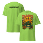 Tattoo-style maritime T-shirt inspired by container ship crew life and classic seafarer tattoo art, dedicated to the legacy of Sailor Jerry and traditional maritime symbolism.