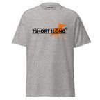 maritime T-shirt with 7-Shot-One-Long logo print and orange solor spot inspired by nautical alarm signals and seafarer culture.