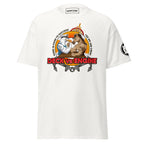 Maritime T-shirt with “Deck Vs Engine” design, symbolizing rivalry and cooperation between deck and engine departments on a ship.