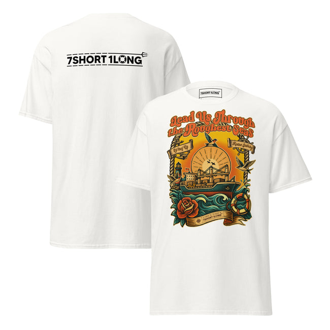 Tattoo-style maritime T-shirt inspired by bulk carrier life and classic seafarer tattoo art, dedicated to the legacy of Sailor Jerry and traditional maritime symbolism. Hover Image
