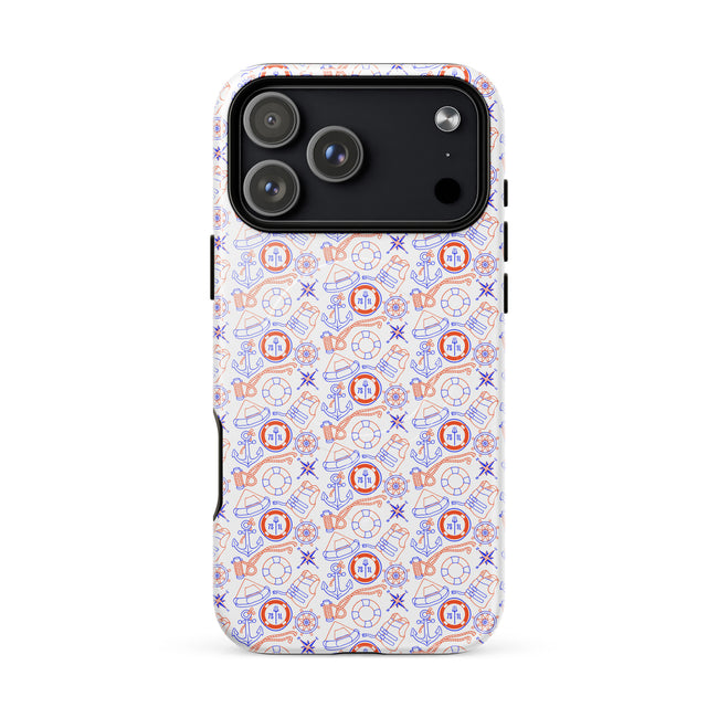 US Coast Guard iPhone case with maritime pattern Hover Image